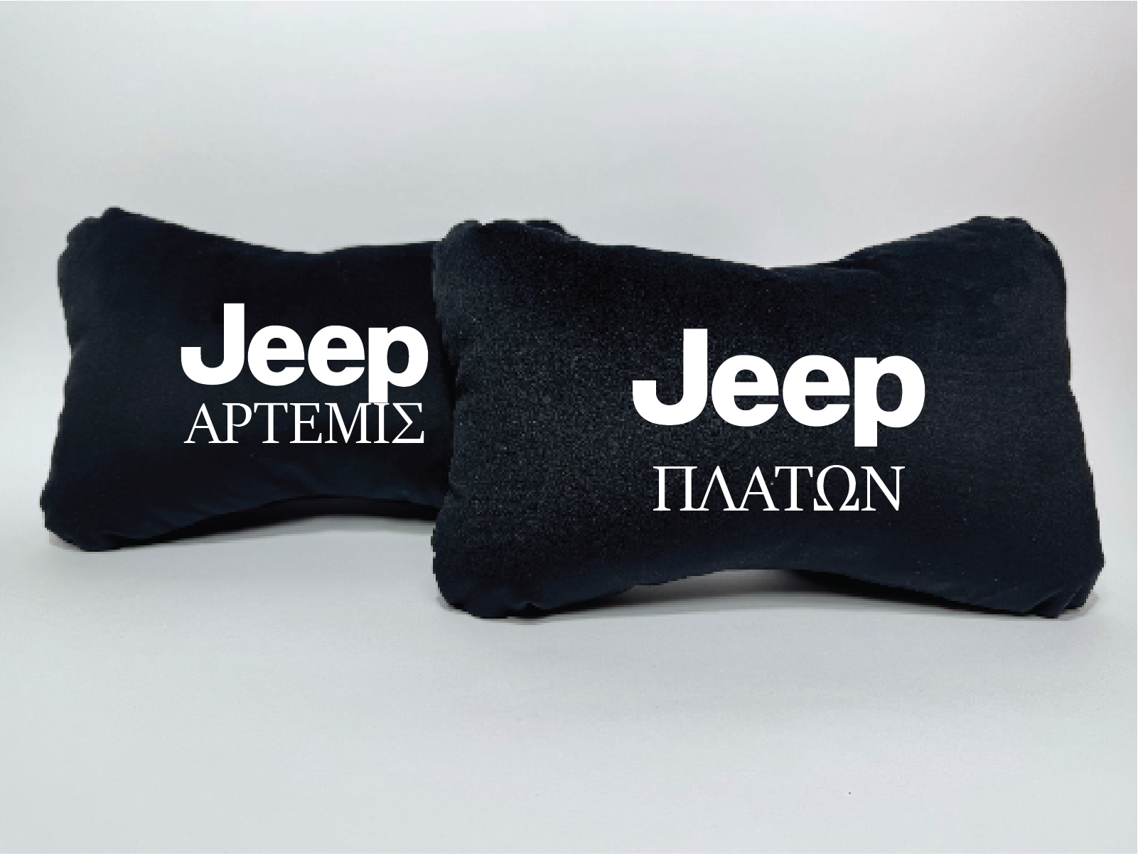 Χειροποίητα μαξιλάρια κεφαλιού JEEP - μαύρο σουέτ