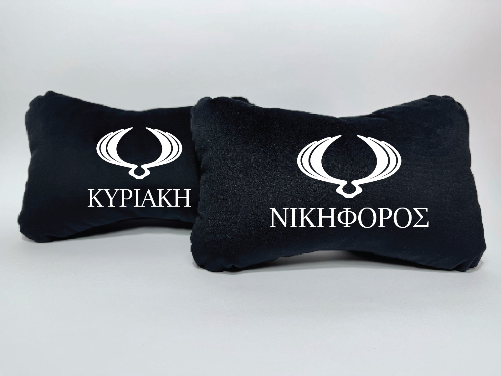 Χειροποίητα μαξιλάρια κεφαλιού SSANGYONG - μαύρο σουέτ