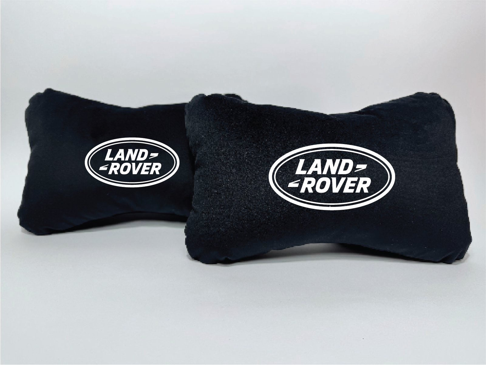 Χειροποίητα μαξιλάρια κεφαλιού LAND ROVER - μαύρο σουέτ
