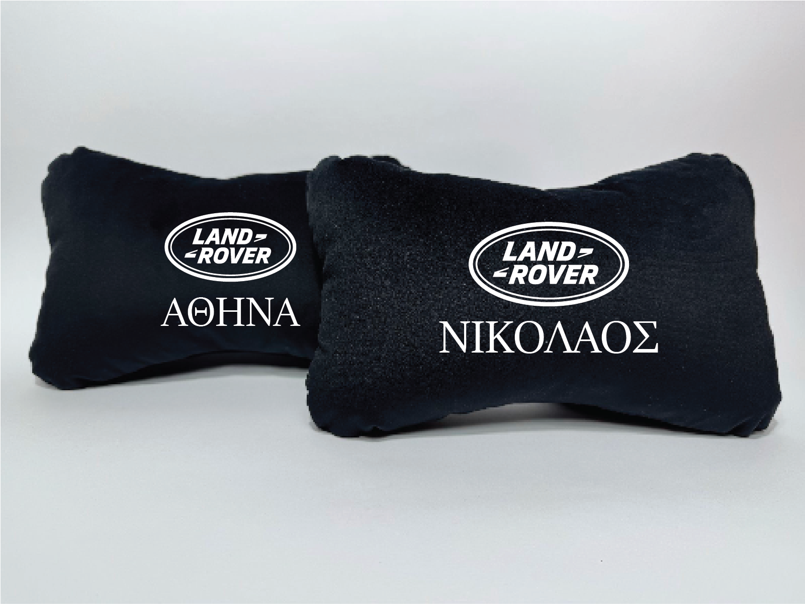 Χειροποίητα μαξιλάρια κεφαλιού LAND ROVER - μαύρο σουέτ