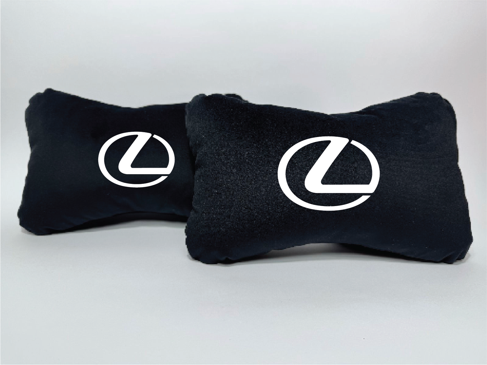 Χειροποίητα μαξιλάρια κεφαλιού LEXUS - μαύρο σουέτ