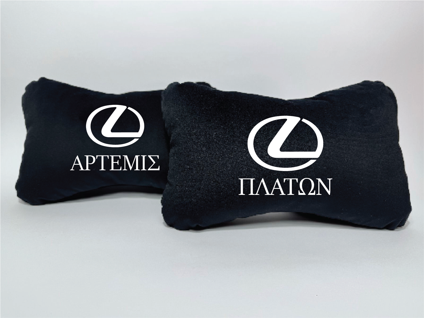 Χειροποίητα μαξιλάρια κεφαλιού LEXUS - μαύρο σουέτ