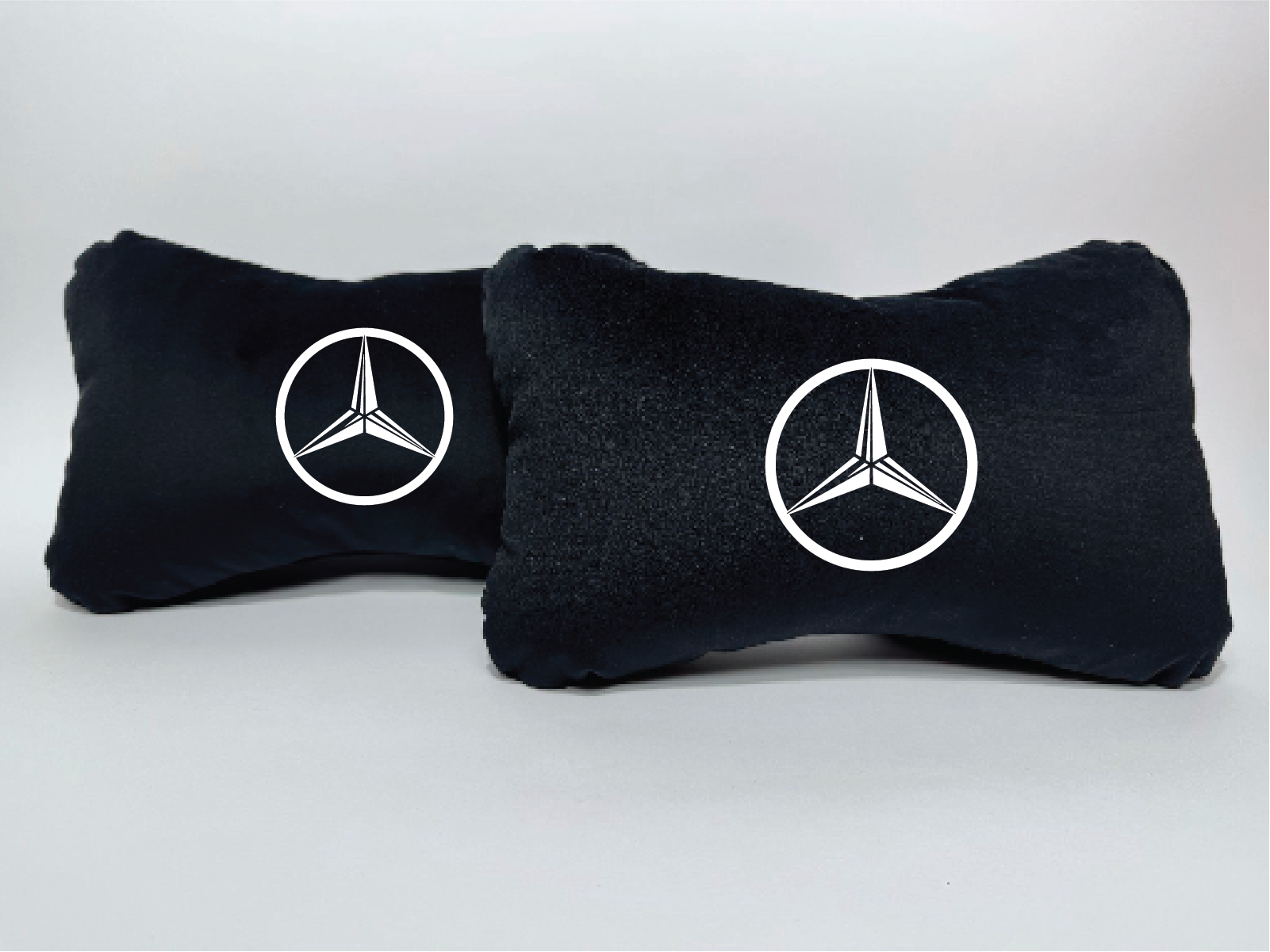 Χειροποίητα μαξιλάρια κεφαλιού MERCEDES - μαύρο σουέτ