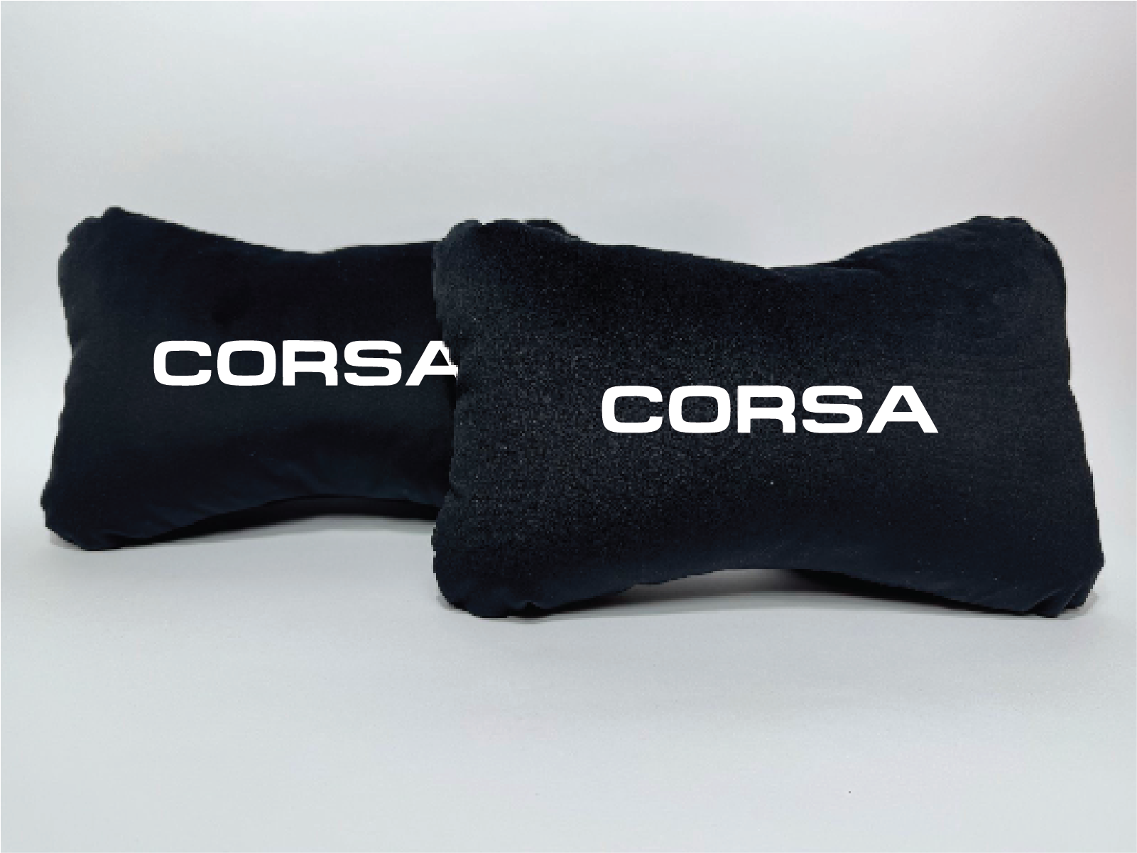 Χειροποίητα μαξιλάρια κεφαλιού OPEL CORSA - μαύρο σουέτ