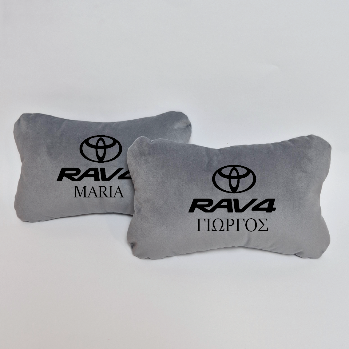 Χειροποίητα μαξιλάρια κεφαλιού TOYOTA RAV4 - γκρι σουέτ