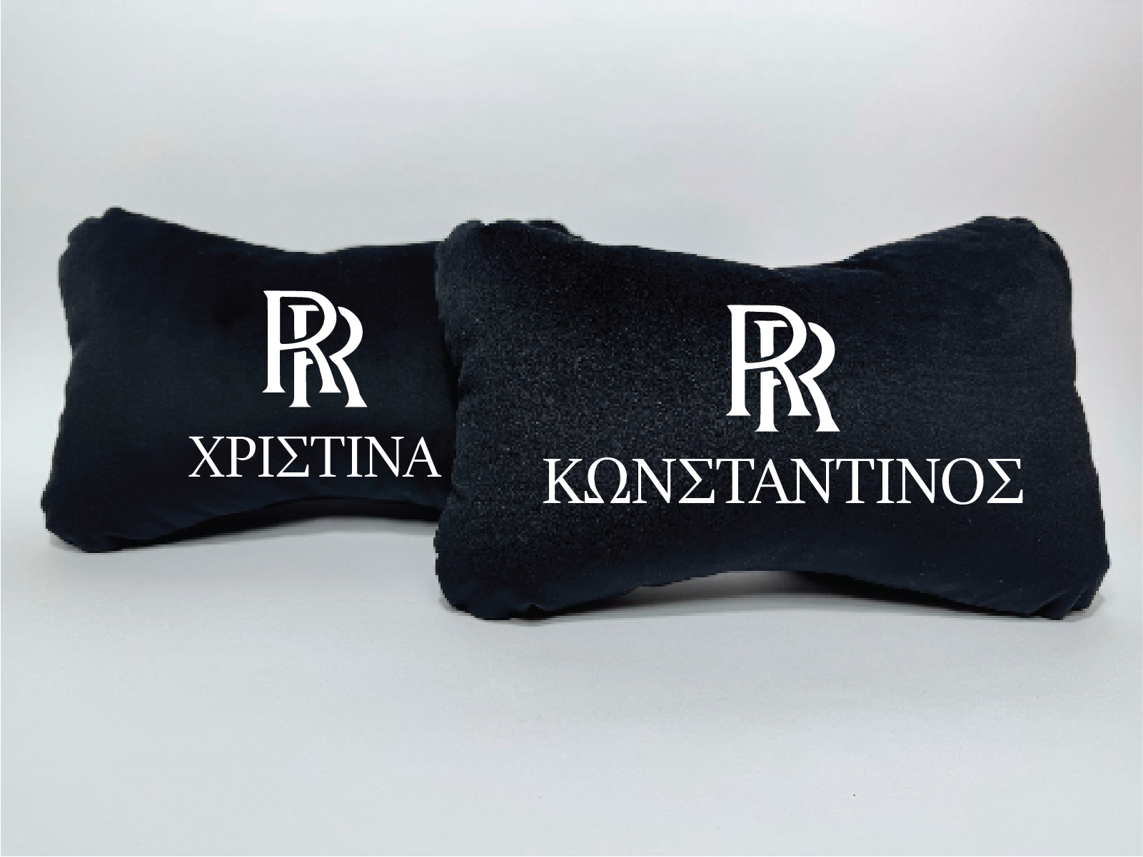 Χειροποίητα μαξιλάρια κεφαλιού ROLLS-ROYCE - μαύρο σουέτ