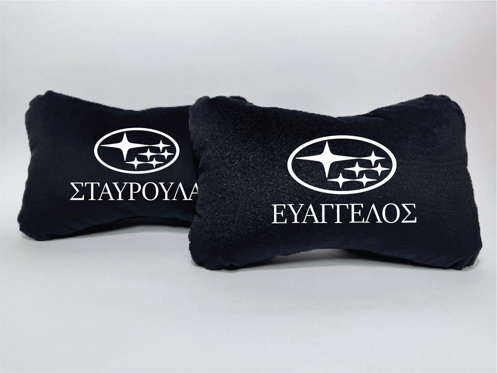 Χειροποίητα μαξιλάρια κεφαλιού SUBARU - μαύρο σουέτ