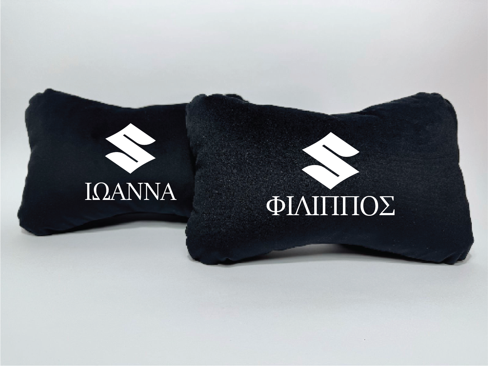 Χειροποίητα μαξιλάρια κεφαλιού SUZUKI MODEL 3 - μαύρο σουέτ