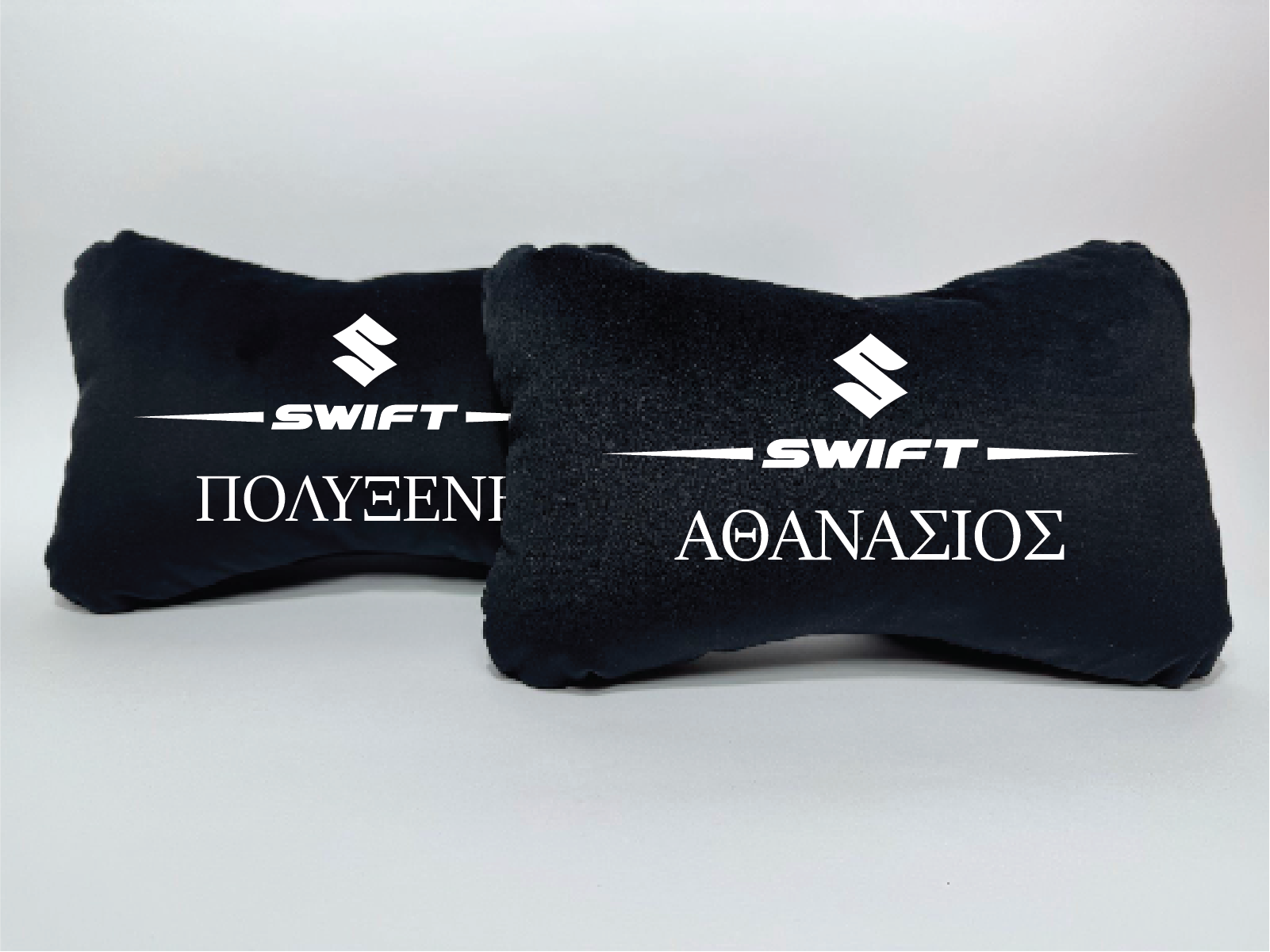 Χειροποίητα μαξιλάρια κεφαλιού SUZUKI SWIFT - μαύρο σουέτ
