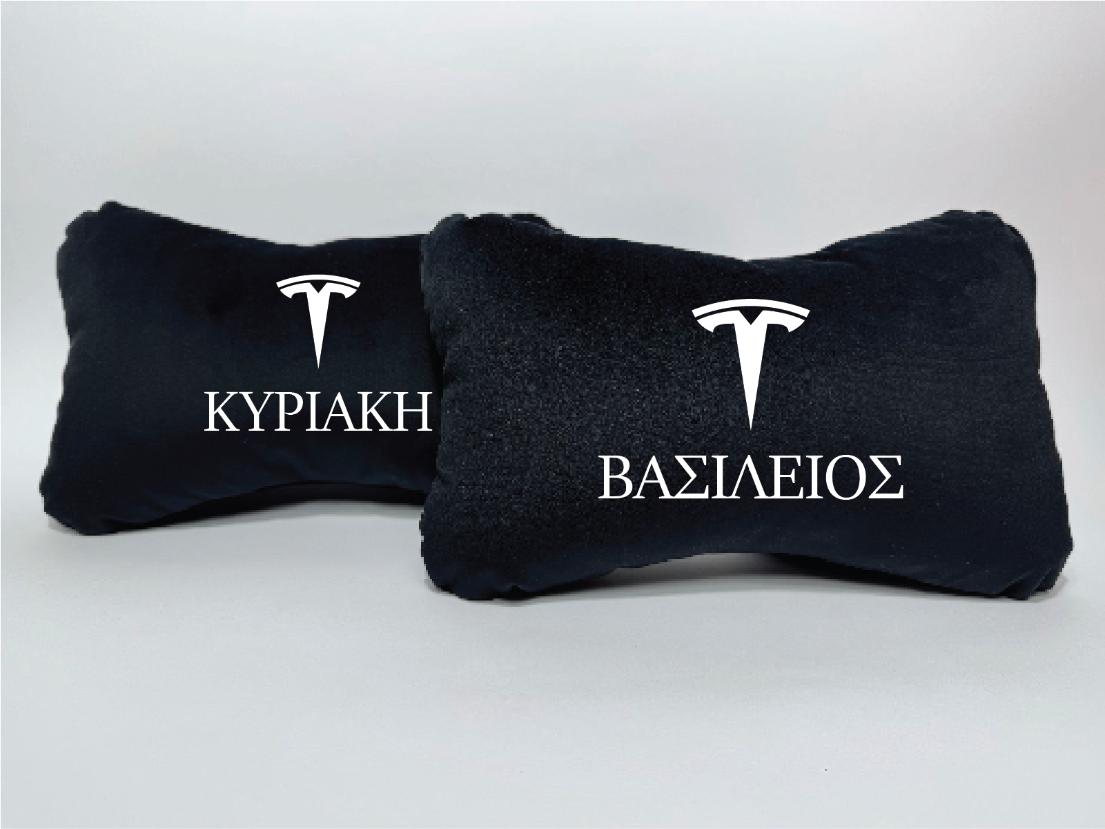 Χειροποίητα μαξιλάρια κεφαλιού TESLA - μαύρο σουέτ