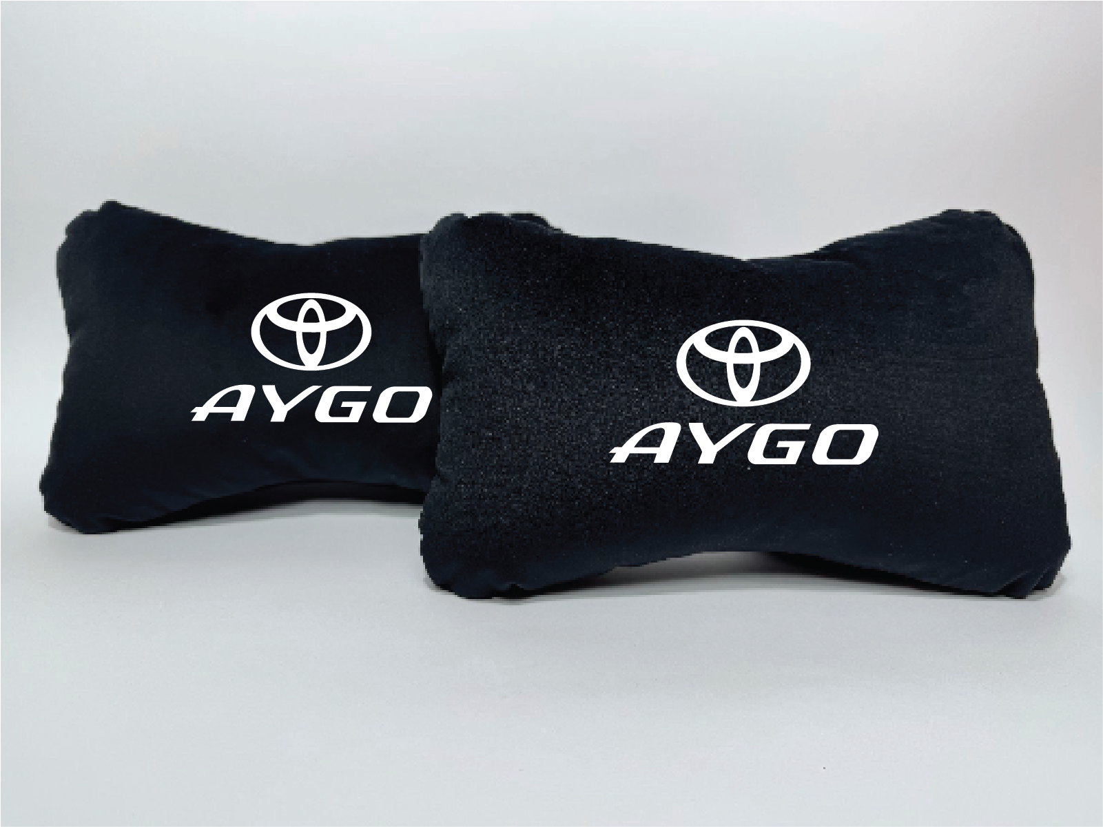 Χειροποίητα μαξιλάρια κεφαλιού TOYOTA AYGO - μαύρο σουέτ