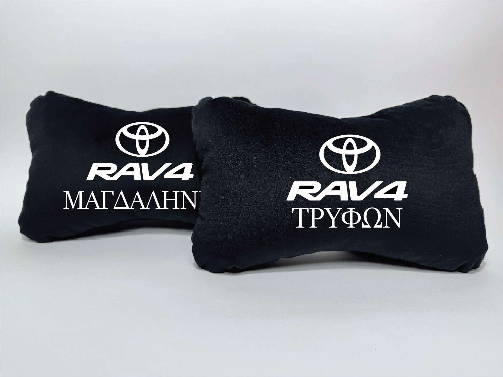 Χειροποίητα μαξιλάρια κεφαλιού TOYOTA RAV4 - μαύρο σουέτ