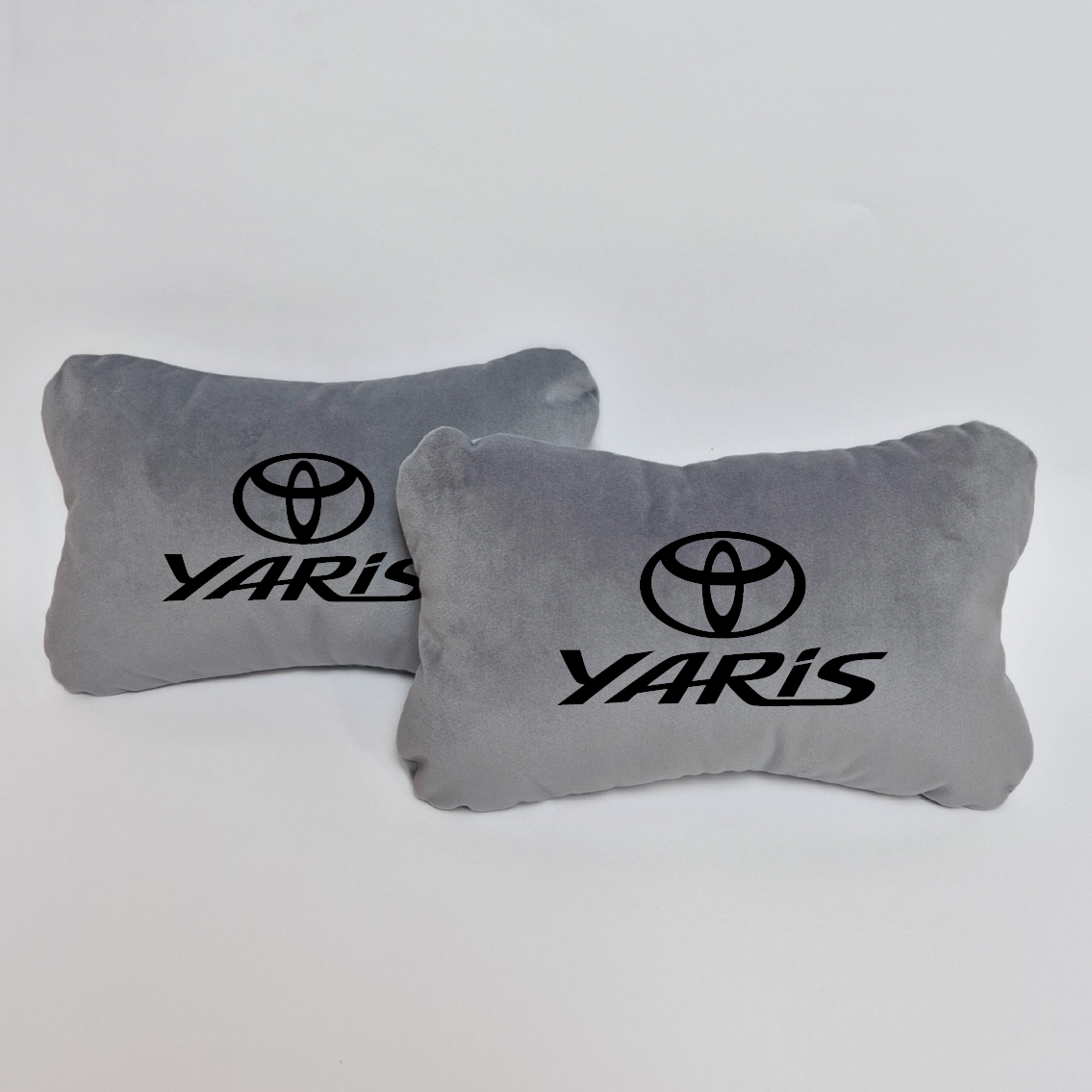 Χειροποίητα μαξιλάρια κεφαλιού TOYOTA YARIS - γκρι σουέτ
