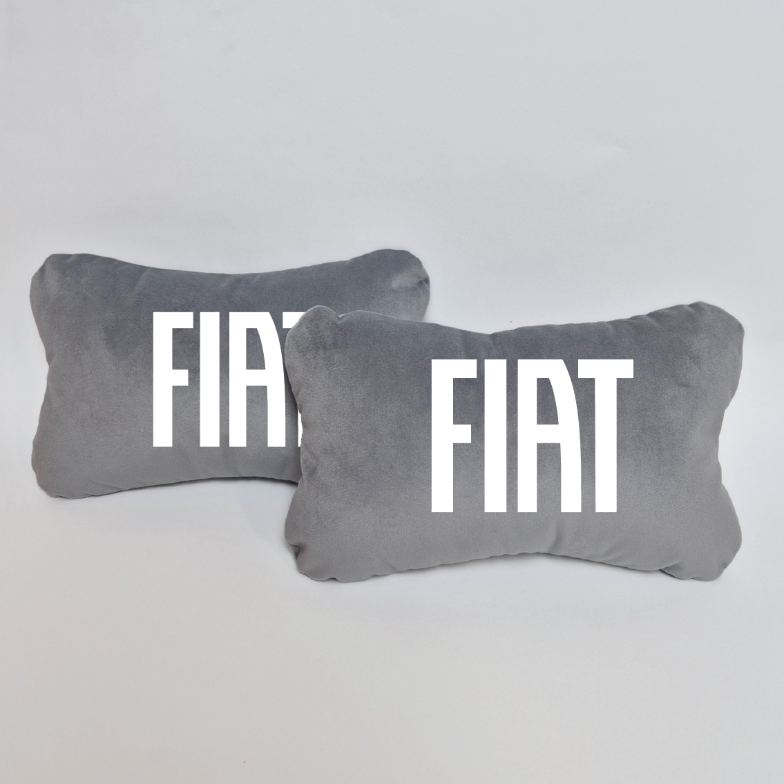 Χειροποίητα μαξιλάρια κεφαλιού FIAT - γκρι σουέτ