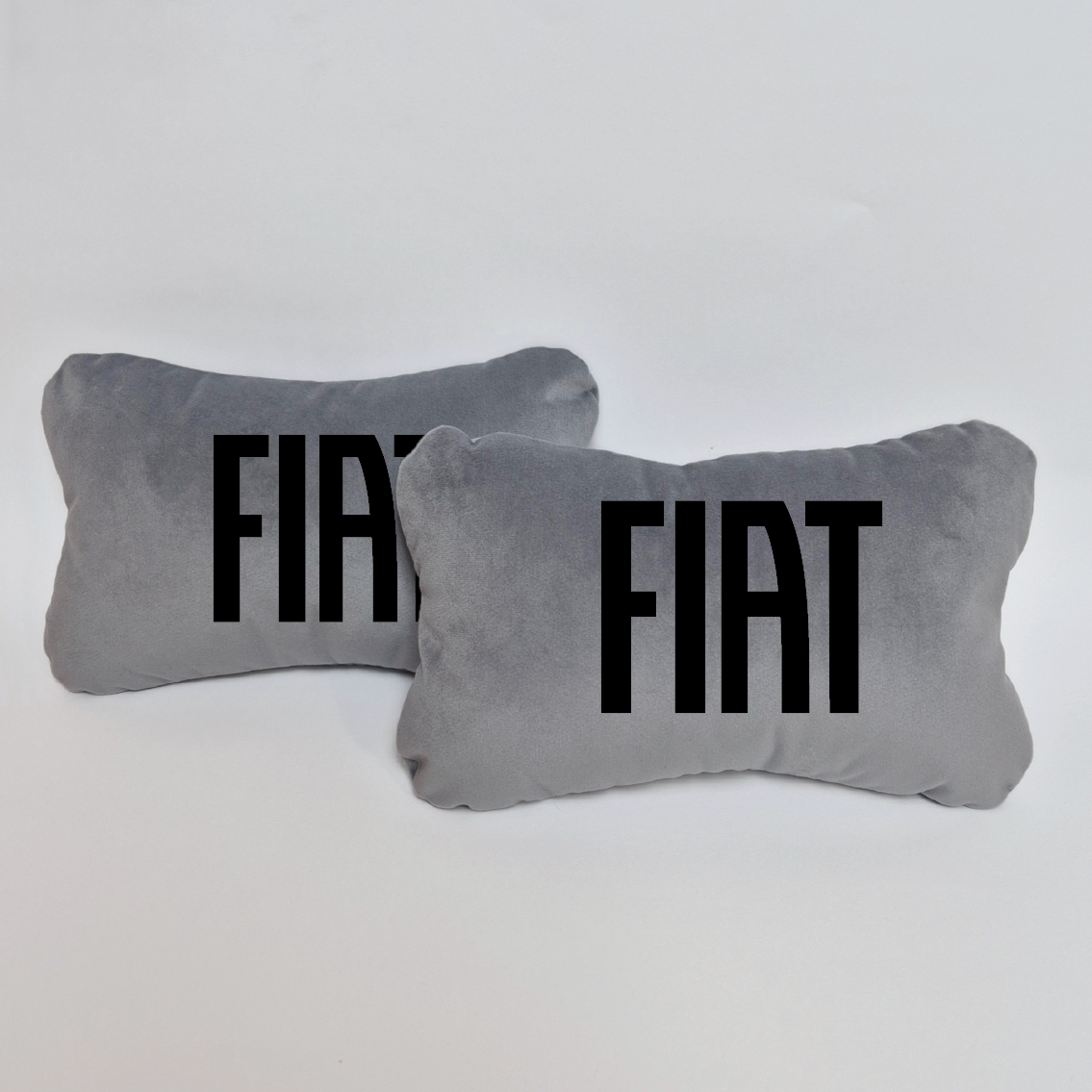 Χειροποίητα μαξιλάρια κεφαλιού FIAT - γκρι σουέτ