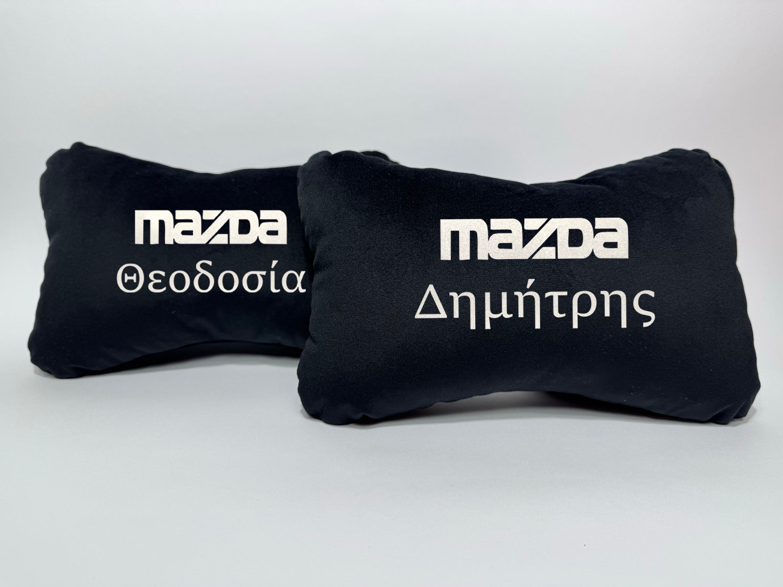 Χειροποίητα μαξιλάρια κεφαλιού MAZDA - μαύρο σουέτ