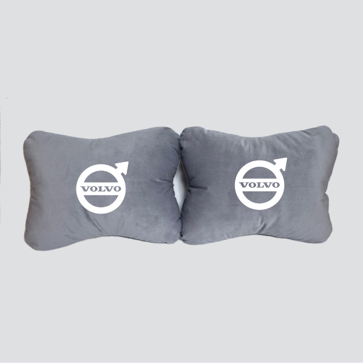 Χειροποίητα μαξιλάρια οσφυϊκής μοίρας VOLVO - γκρι σουέτ