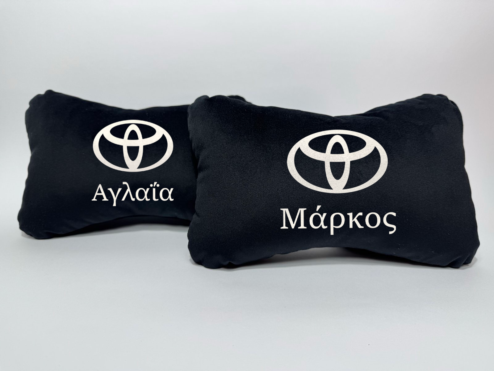 Χειροποίητα μαξιλάρια κεφαλιού TOYOTA - μαύρο σουέτ