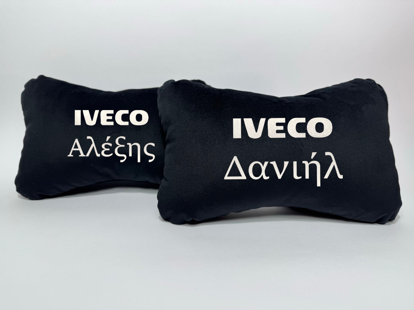 Χειροποίητα μαξιλάρια κεφαλιού IVECO MODEL 1 - μαύρο σουέτ