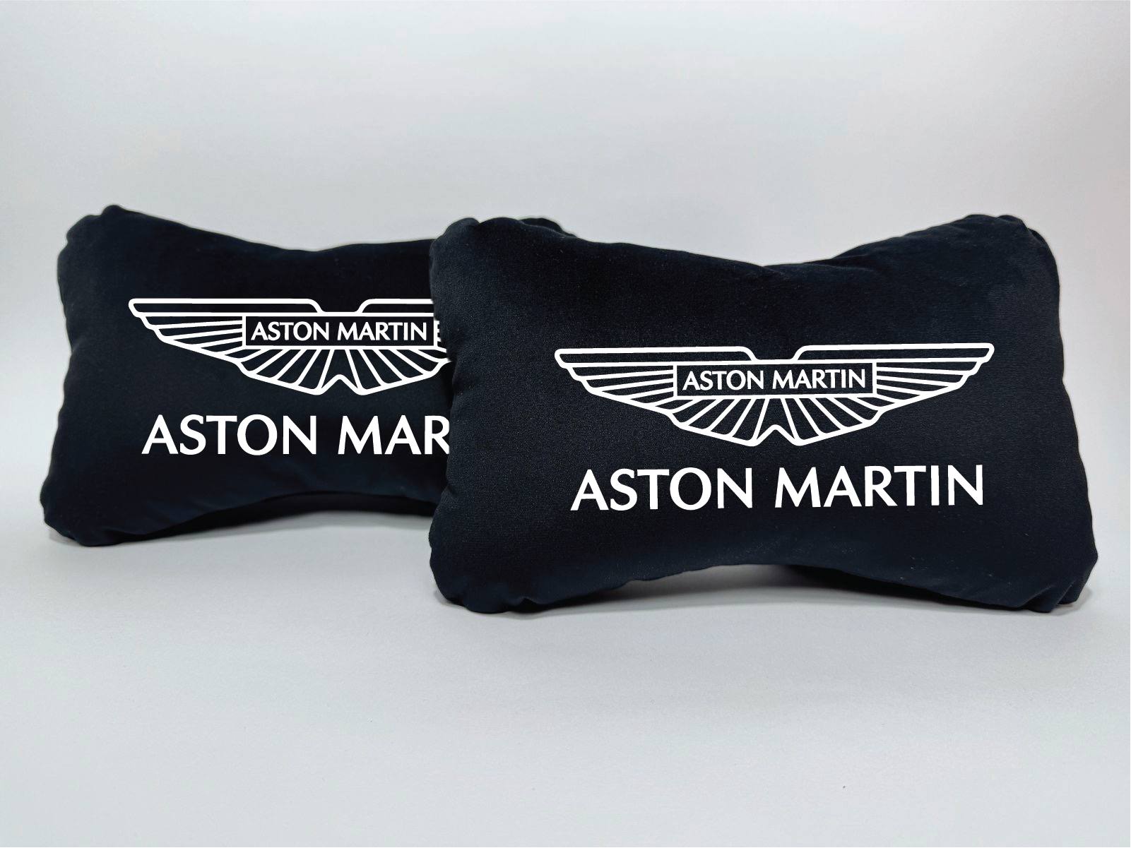 Χειροποίητα μαξιλάρια κεφαλιού ASTON MARTIN - μαύρο σουέτ